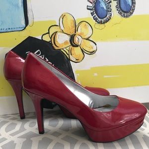 Guess red heels w/ platform
